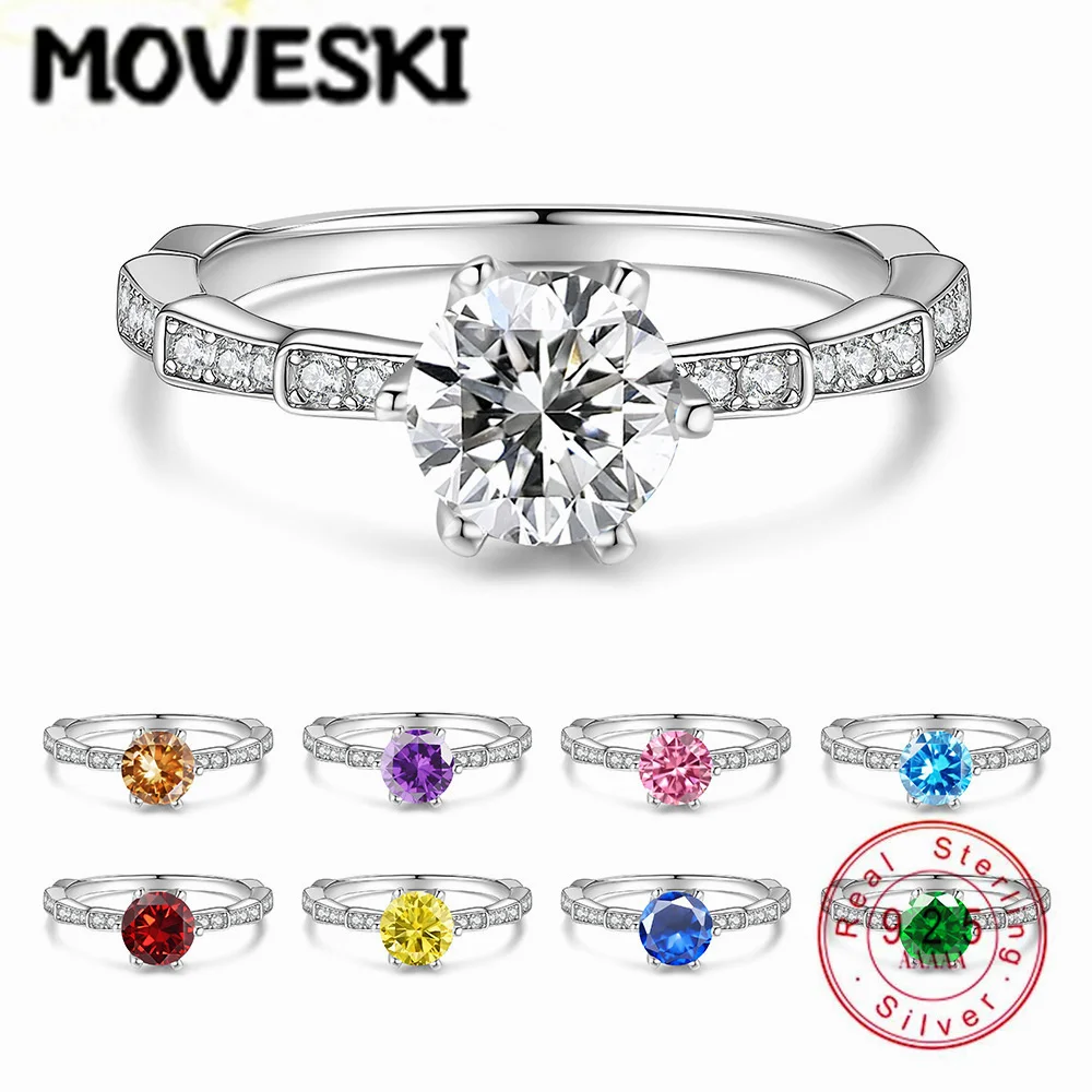 925 Sterling Silver 0.5/1CT Moissanite Engagement Ring, 6-Prong Solitaire with Pave Side Stones Promise Wedding Band for Women
925 Sterling Silver 0.5/1CT Moissanite Engagement Ring, 6-Prong Solitaire with Pave Side Stones Promise Wedding Band for Women
