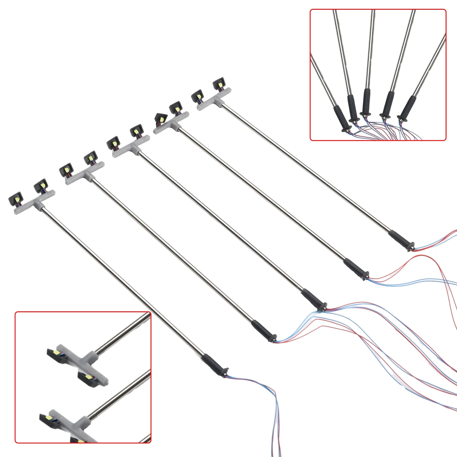 5 Pack Model Railway Yard Lights Twin LED Lamps OO 00 Guage Flood Light 1:76 Model Railroads 5*Twin LED Yard Lights
5 Pack Model Railway Yard Lights Twin LED Lamps OO 00 Guage Flood Light 1:76 Model Railroads 5*Twin LED Yard Lights