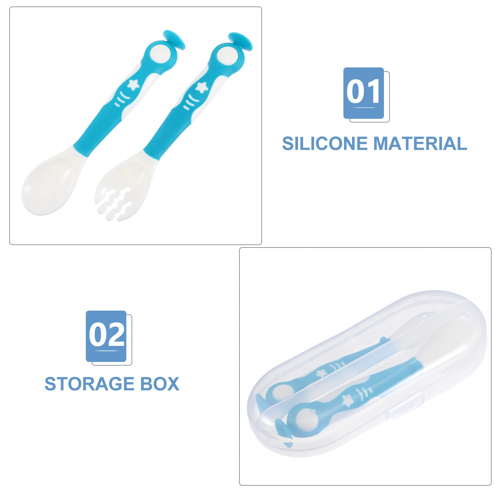 Baby Safe Feeding Set Pp Tpe Material Toddler Tableware Infant Spoon Flexional Fork Household Dining Accessories
Baby Safe Feeding Set Pp Tpe Material Toddler Tableware Infant Spoon Flexional Fork Household Dining Accessories