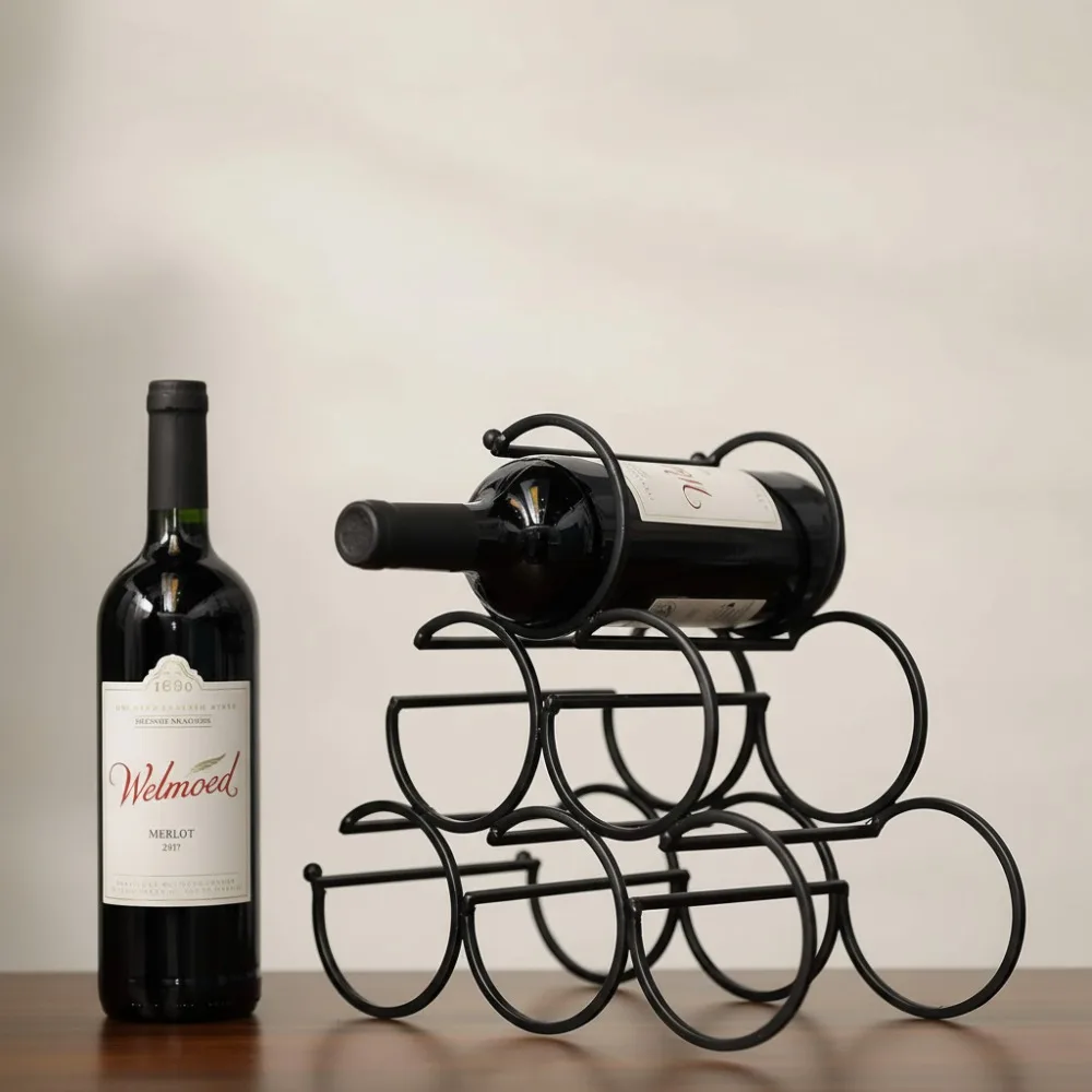Железная настольная стойка для вина в деревенском стиле, 6-полка для хранения бутылок, отдельно стоящий держатель, портативный мини-бар для домашней кухонной стойки
Железная настольная стойка для вина в деревенском стиле, 6-полка для хранения бутылок, отдельно стоящий держатель, портативный мини-бар для домашней кухонной стойки