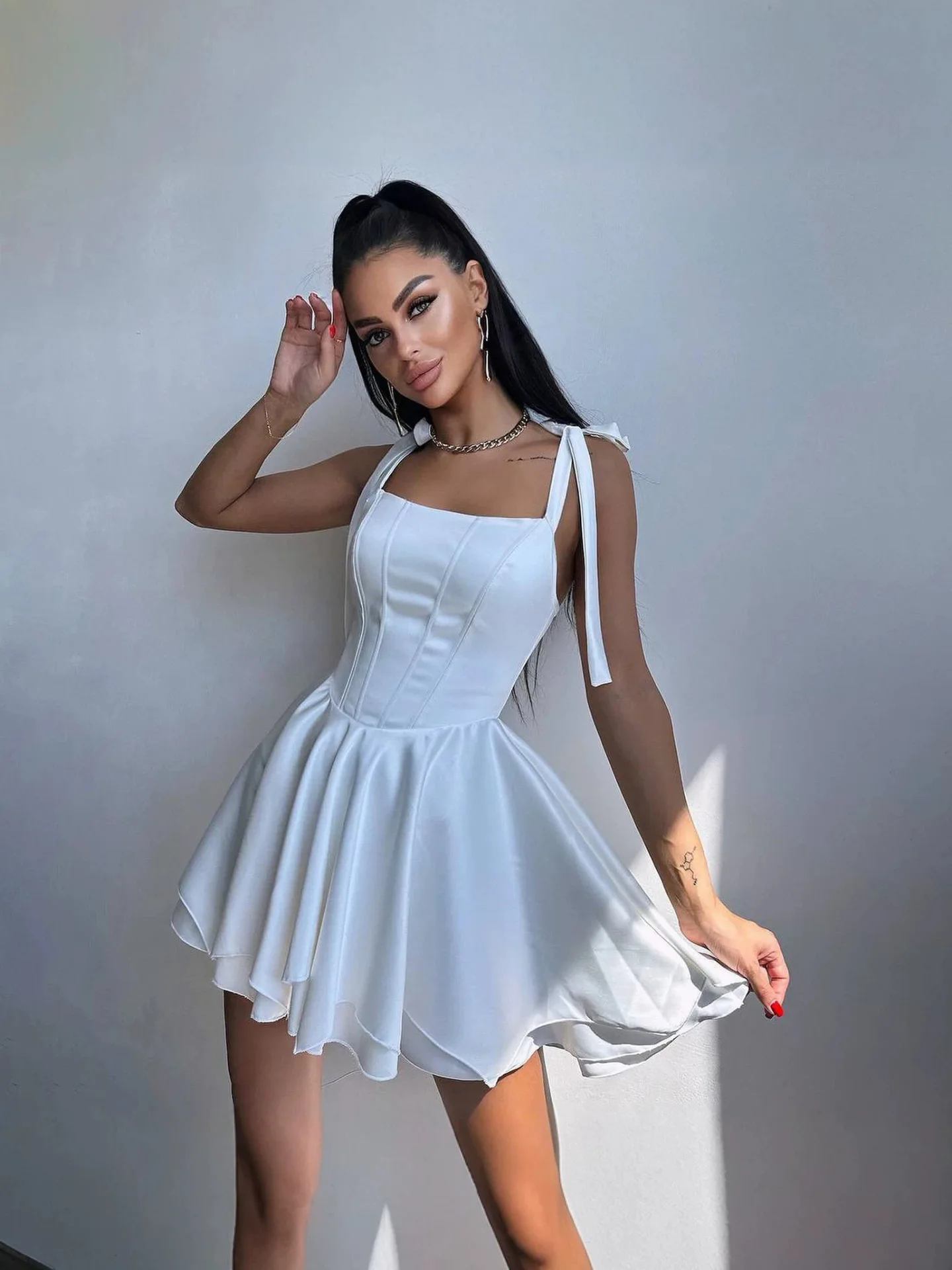 Hot Selling 2026 New Solid Color Tight Corset Sexy Fluffy Dress For Wedding Guest Women Night Club Dress Summer Party Dresses
Hot Selling 2026 New Solid Color Tight Corset Sexy Fluffy Dress For Wedding Guest Women Night Club Dress Summer Party Dresses