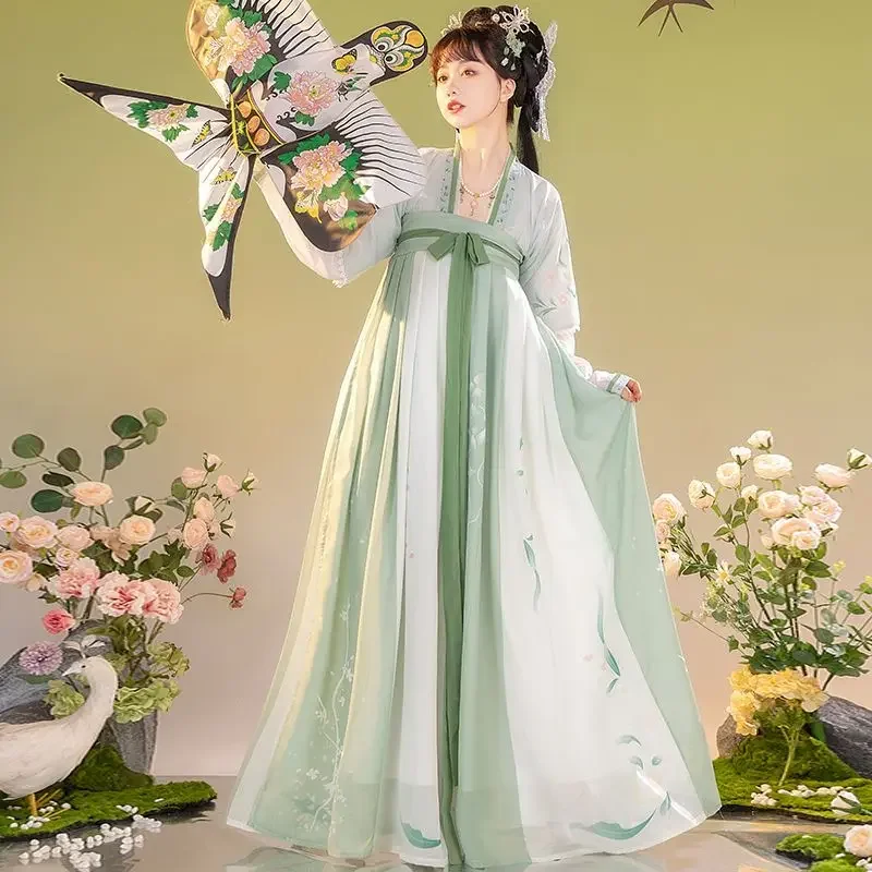 Women Hanfu Fairy Dress Traditional Chinese Clothing Festival Outfit Floral Print Ancient Folk Stage Dance Costume 3 Piece Set
Women Hanfu Fairy Dress Traditional Chinese Clothing Festival Outfit Floral Print Ancient Folk Stage Dance Costume 3 Piece Set