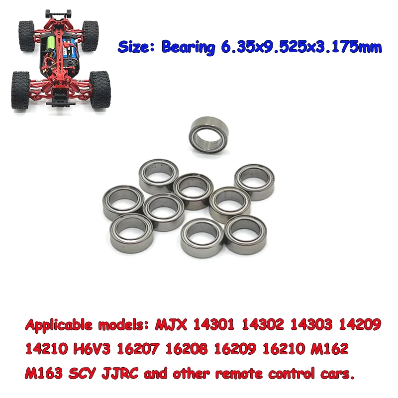 MJX SCY JJRC 1/14 1/16 RC Автомобильные детали с дистанционным управлением 6,35x9,525x3,175 Подшипники
MJX SCY JJRC 1/14 1/16 RC Автомобильные детали с дистанционным управлением 6,35x9,525x3,175 Подшипники