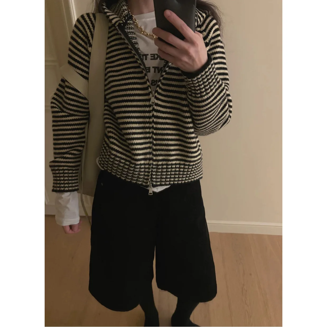 Simple Stripe Hooded Zipper Knitted Sweater Cardigan Winter New Arrival Dongda Gate Sle Women's Faion Basic A-Line Coat
Simple Stripe Hooded Zipper Knitted Sweater Cardigan Winter New Arrival Dongda Gate Sle Women's Faion Basic A-Line Coat
