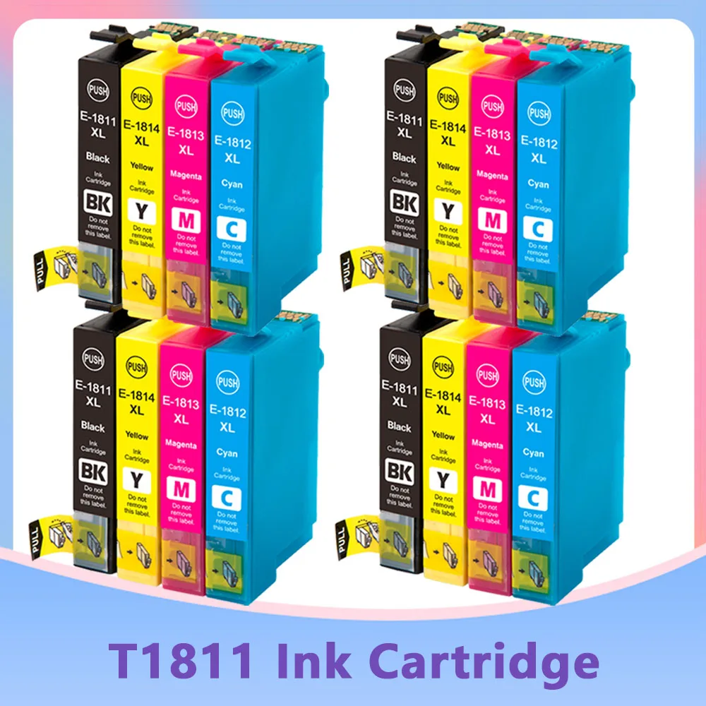 Совместимый чернильный картридж T1811-T1814 для картриджей EPSON, задняя фотография, фотографический картридж с полными чернилами
Совместимый чернильный картридж T1811-T1814 для картриджей EPSON, задняя фотография, фотографический картридж с полными чернилами
