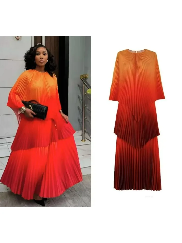 Miyake Fold 2025 Spring New Gradual Color Suit Bat Sleeve Shirt Louver Skirt Two-piece Set
Miyake Fold 2025 Spring New Gradual Color Suit Bat Sleeve Shirt Louver Skirt Two-piece Set