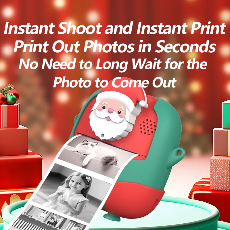 Instant camera with quick imaging – Christmas edition, perfect gift for adults and children
Instant camera with quick imaging – Christmas edition, perfect gift for adults and children