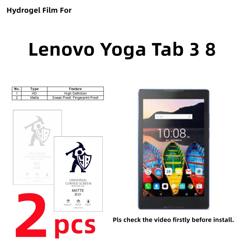 2pcs HD Hydrogel Film For Lenovo Yoga Tab 3 8 Matte Screen Protector For Lenovo Yoga Tab 3 8 Clear/Frosted Full Cover Protective
2pcs HD Hydrogel Film For Lenovo Yoga Tab 3 8 Matte Screen Protector For Lenovo Yoga Tab 3 8 Clear/Frosted Full Cover Protective