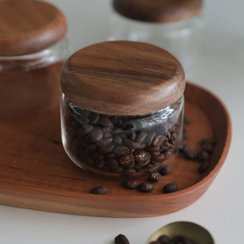 Japanese Style round Glass Sealed Storage Jar for Kitchen Food Grain Tea Coffee Beans Wood Lid Airtight Container Food Grade
Japanese Style round Glass Sealed Storage Jar for Kitchen Food Grain Tea Coffee Beans Wood Lid Airtight Container Food Grade