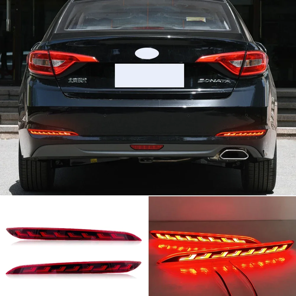 Car LED Rear Bumper Reflector Light For Hyundai Sonata 9th 2015 2016 2017 Stop Brake Tail Light Fog Lamp with turn signal
Car LED Rear Bumper Reflector Light For Hyundai Sonata 9th 2015 2016 2017 Stop Brake Tail Light Fog Lamp with turn signal
