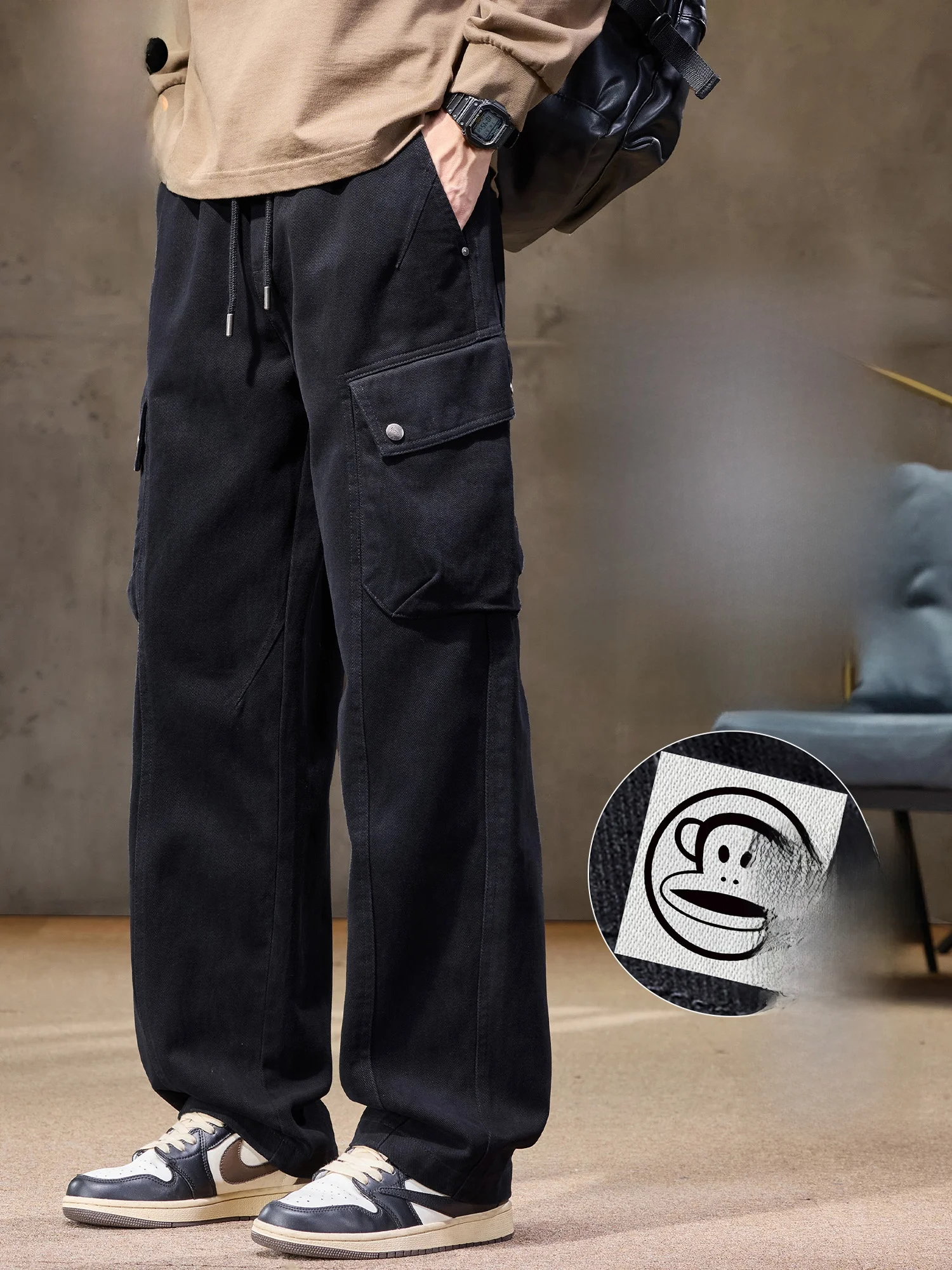PaulFrank Men's Fce Lined Casual Trousers Loose Straight Leg Workwear Sle Spring Autumn Faionable Loose Fit Trousers
PaulFrank Men's Fce Lined Casual Trousers Loose Straight Leg Workwear Sle Spring Autumn Faionable Loose Fit Trousers