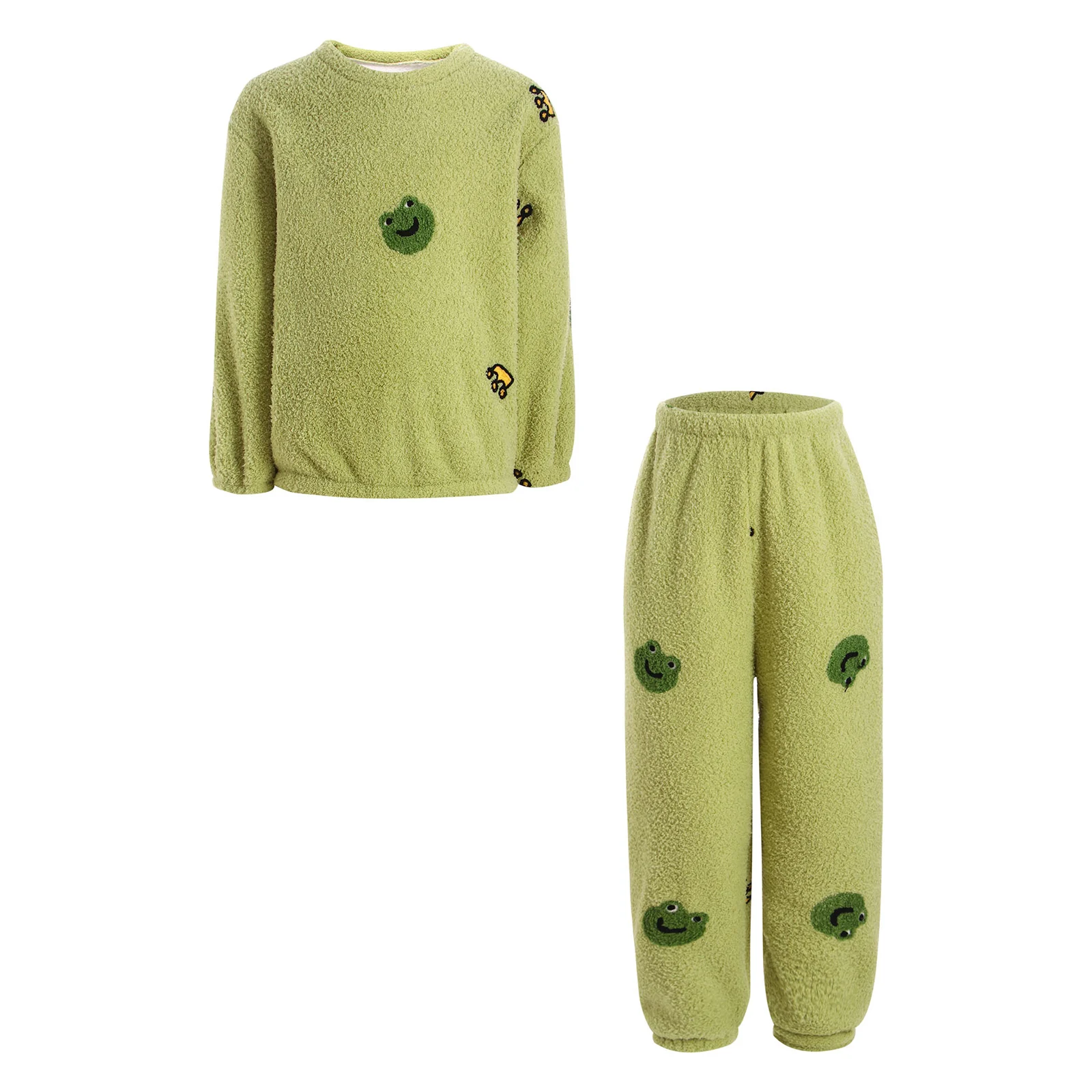 Kids Girls Boys Fleece Pajama Set Printed Sleepwear Children Outfits Nightwear Homewear Long Sleeve Pullover Top with Pants Suit
Kids Girls Boys Fleece Pajama Set Printed Sleepwear Children Outfits Nightwear Homewear Long Sleeve Pullover Top with Pants Suit