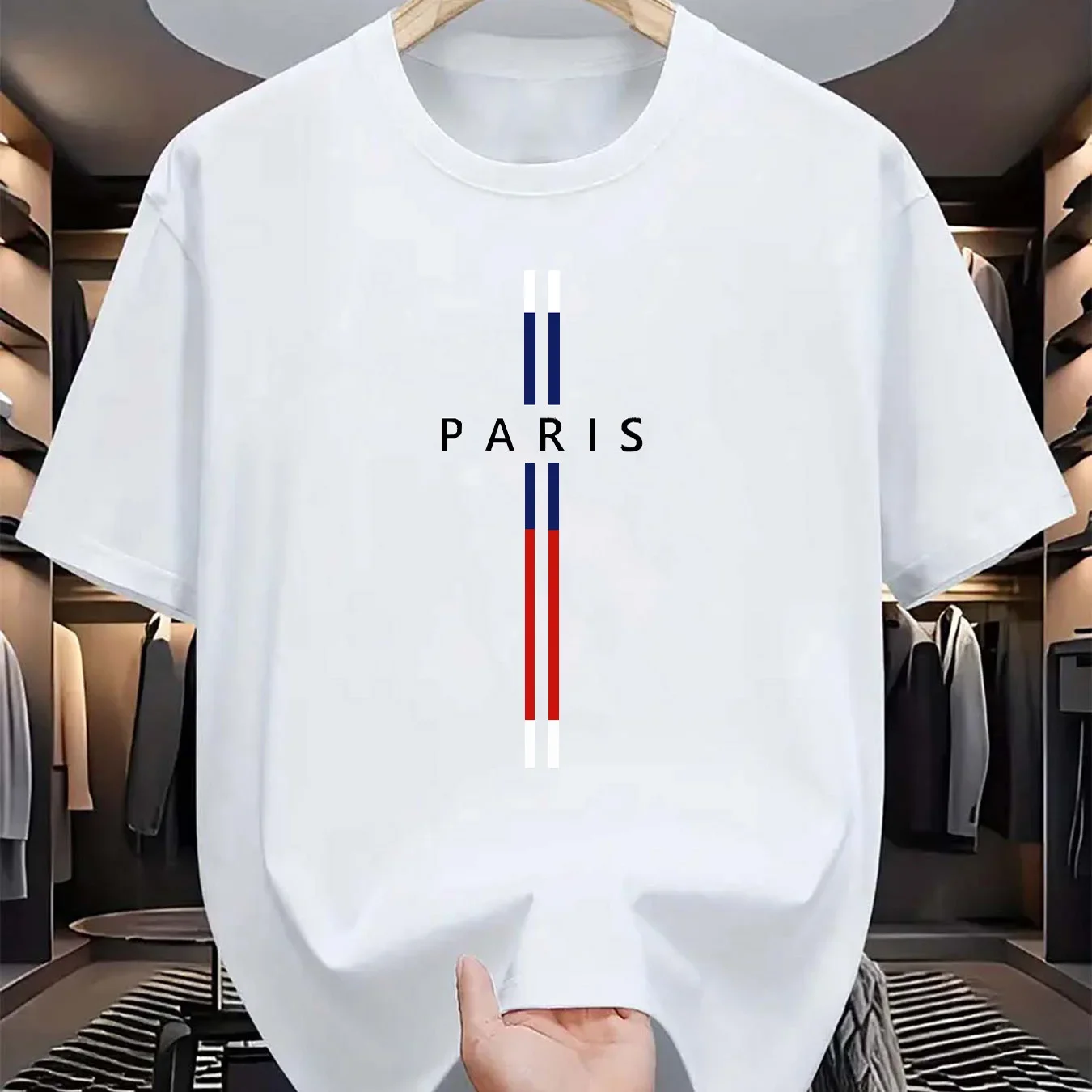 Summer men's luxury pure cotton T-shirt, outdoor fashion, sporty and casual T-shirt, urban trend, round-neck short-sleeved
Summer men's luxury pure cotton T-shirt, outdoor fashion, sporty and casual T-shirt, urban trend, round-neck short-sleeved
