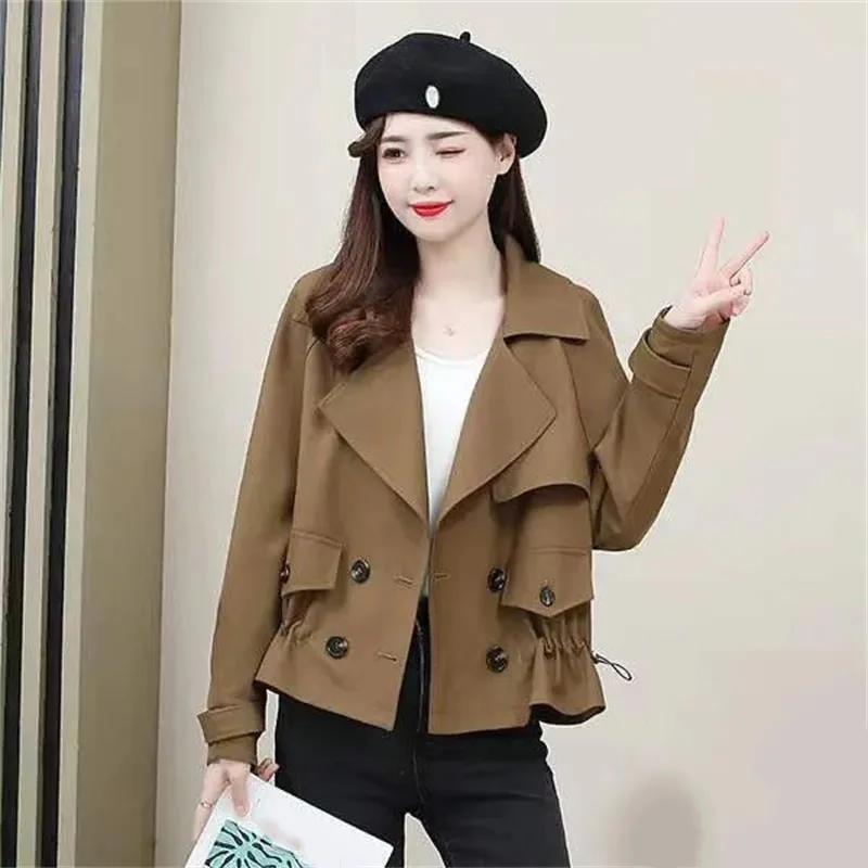 Korean Female Short Windbreaker Coat Spring Autumn Women Long Sleeves Trench Overcoat Ladies Fashion Large Size 4XL Lined Jacket
Korean Female Short Windbreaker Coat Spring Autumn Women Long Sleeves Trench Overcoat Ladies Fashion Large Size 4XL Lined Jacket