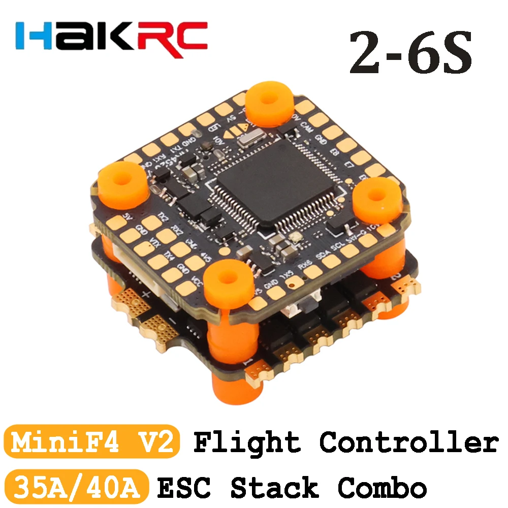 HAKRC MiniF4 V2 Flight Controller & 35A/40A ESC Stack Combo Set 2-6S for RC FPV Racing Drone Support Dshot150/300 PWM Multishot
HAKRC MiniF4 V2 Flight Controller & 35A/40A ESC Stack Combo Set 2-6S for RC FPV Racing Drone Support Dshot150/300 PWM Multishot