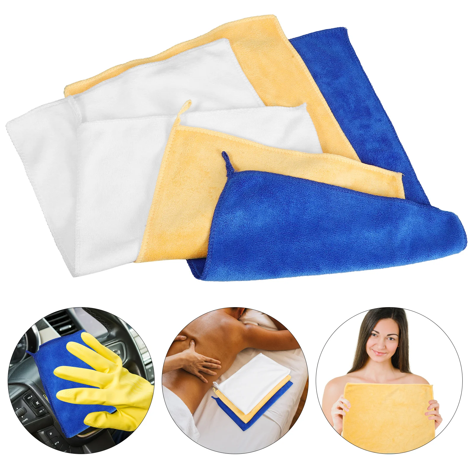 6Pcs Microfiber Towel Set Heavy Duty Soft Cleaning Rags for Dish Car Washing Surface Grime Removal Reusable Household Utility
6Pcs Microfiber Towel Set Heavy Duty Soft Cleaning Rags for Dish Car Washing Surface Grime Removal Reusable Household Utility