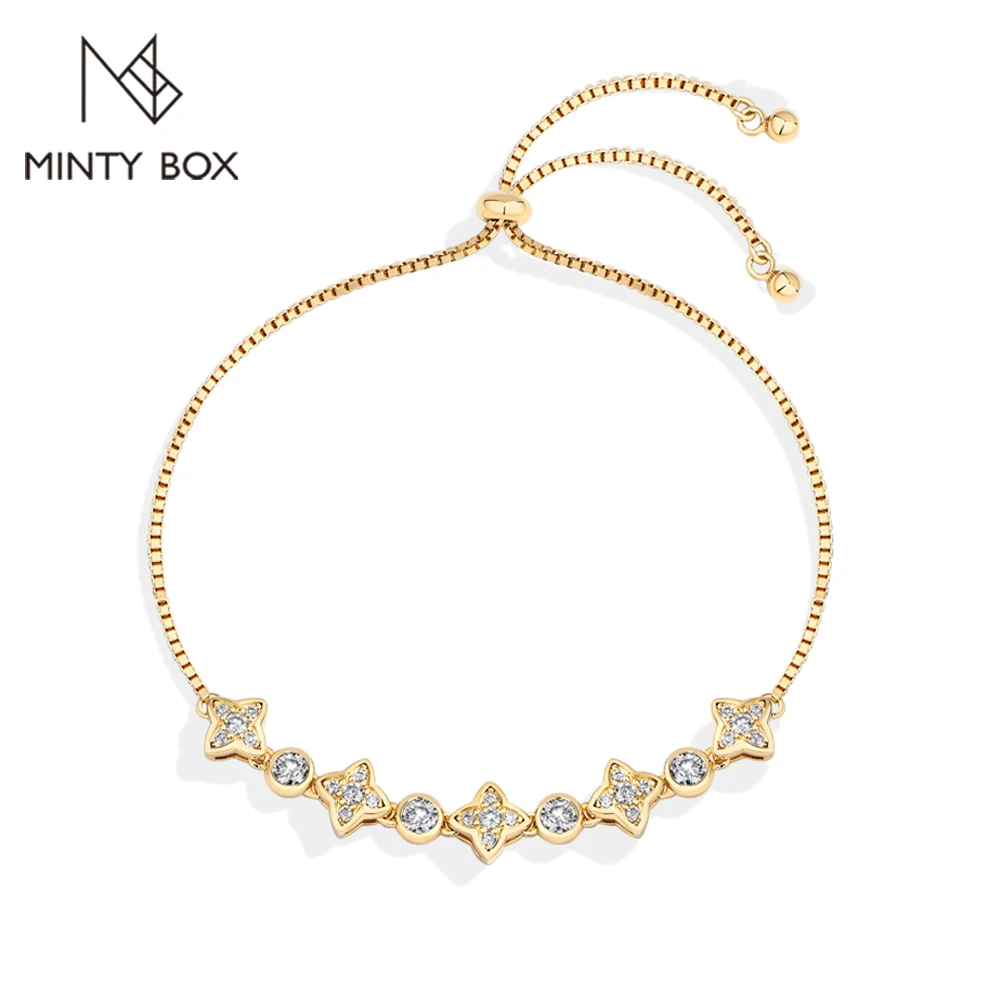 MINTYBOX Moissanite Bracelets for Women S925 Silver Stars Lab Diamond Charm Adjustable 24cm Box Chain Wedding Fine Jewelry Gift
MINTYBOX Moissanite Bracelets for Women S925 Silver Stars Lab Diamond Charm Adjustable 24cm Box Chain Wedding Fine Jewelry Gift