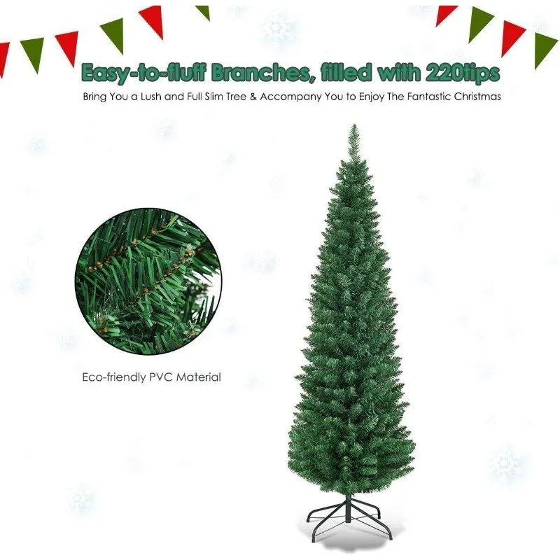 Green Artificial Pencil Christmas, Premium Hinged Pine Tree With Solid Metal Legs, Perfect For Home, Shops And Holiday
Green Artificial Pencil Christmas, Premium Hinged Pine Tree With Solid Metal Legs, Perfect For Home, Shops And Holiday