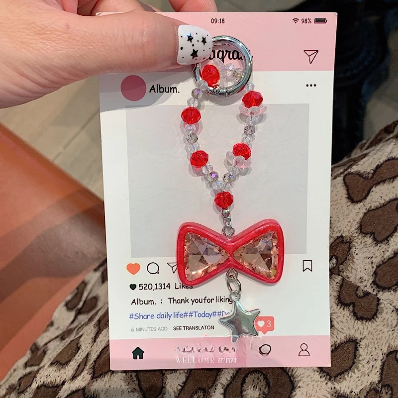 Lxury Crystal Bow Phone Chain Anti-Lost Bracelet For Mobile Phone Case Wrist Strap Lanyard Phone Keychain Portable Phone Lanyard
Lxury Crystal Bow Phone Chain Anti-Lost Bracelet For Mobile Phone Case Wrist Strap Lanyard Phone Keychain Portable Phone Lanyard