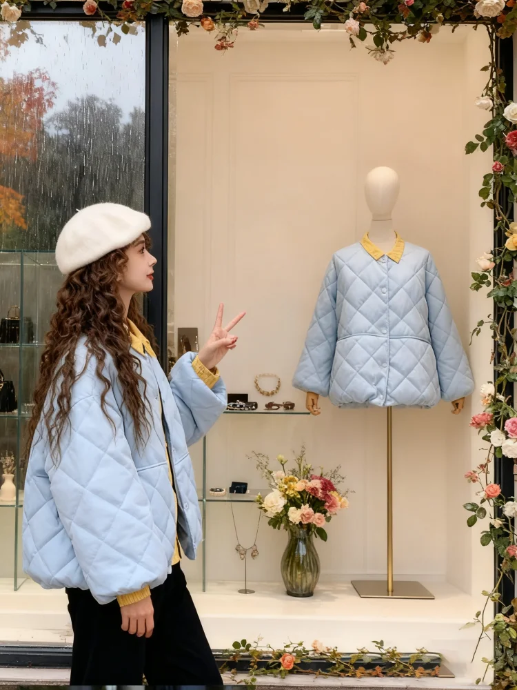 Warm Cotton Jaet Hong Kong Sle Versatile Faionable Retro Women's ort Outerwear Korean Loose Fit Long Sve Coat
Warm Cotton Jaet Hong Kong Sle Versatile Faionable Retro Women's ort Outerwear Korean Loose Fit Long Sve Coat