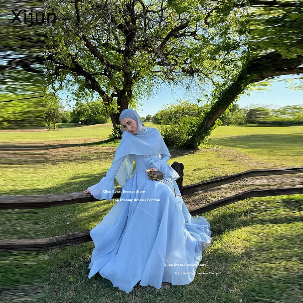 Xijun Elegant Pink Long Evening Dresses Ruffles A-Line Pleated Formal Prom Dresses Floor Length Dubai Muslin Prom Gown Customize
Xijun Elegant Pink Long Evening Dresses Ruffles A-Line Pleated Formal Prom Dresses Floor Length Dubai Muslin Prom Gown Customize