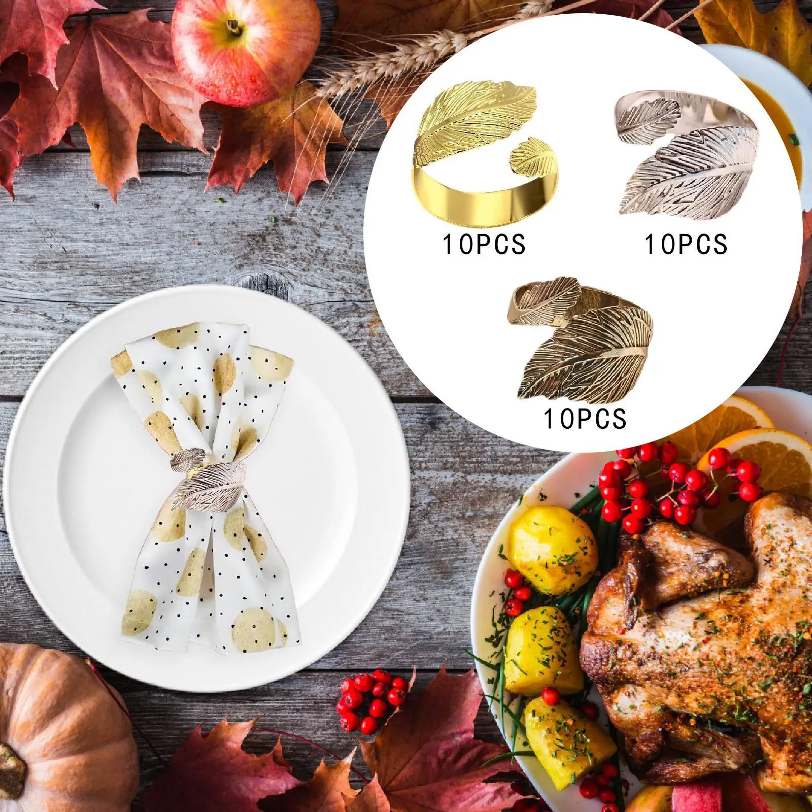 10Pcs Leaf Napkin Rings Elegant Napkin Holder Buckles for Banquet Wedding Receptions Celebrate Holiday Family Gatherings
10Pcs Leaf Napkin Rings Elegant Napkin Holder Buckles for Banquet Wedding Receptions Celebrate Holiday Family Gatherings