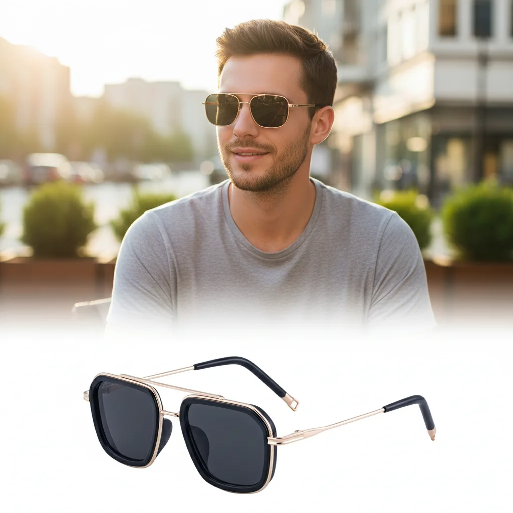 Hot Sale Men Square Sunglasses Retro Double Bridge UV400 Driving Sun Glasses
Hot Sale Men Square Sunglasses Retro Double Bridge UV400 Driving Sun Glasses