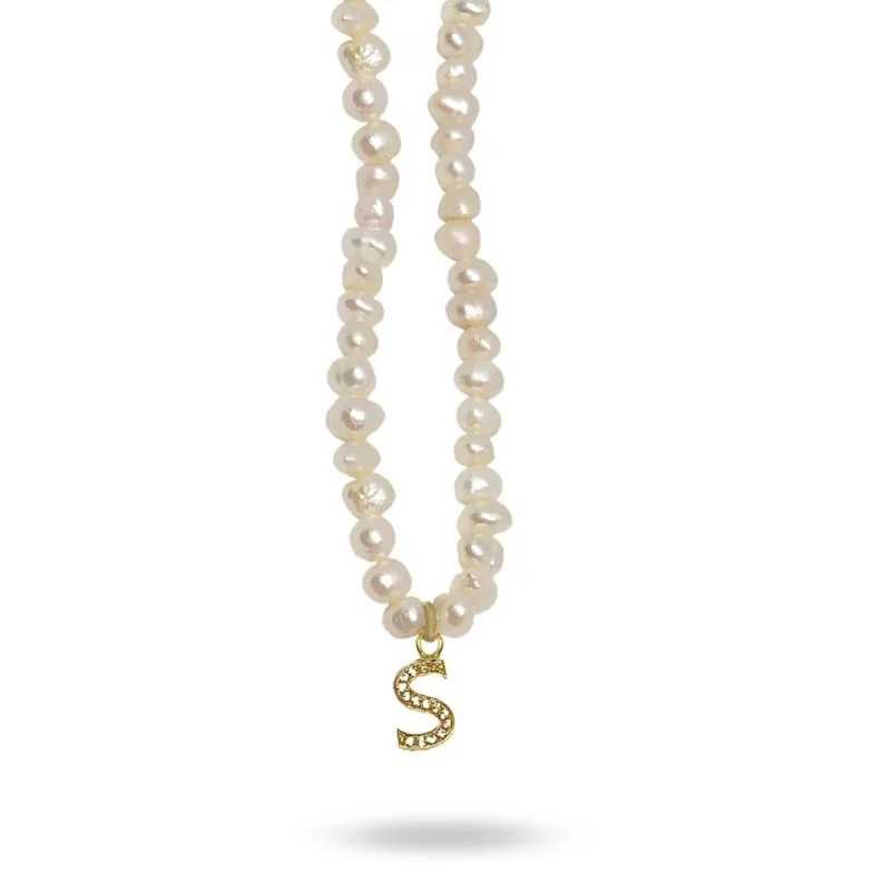 Custom Pearl Chain Necklace Personalized Initial Pendant with Cubic Zirconia Inlay Pearl Jewelry Trendy Monogram Christmas Love
Custom Pearl Chain Necklace Personalized Initial Pendant with Cubic Zirconia Inlay Pearl Jewelry Trendy Monogram Christmas Love