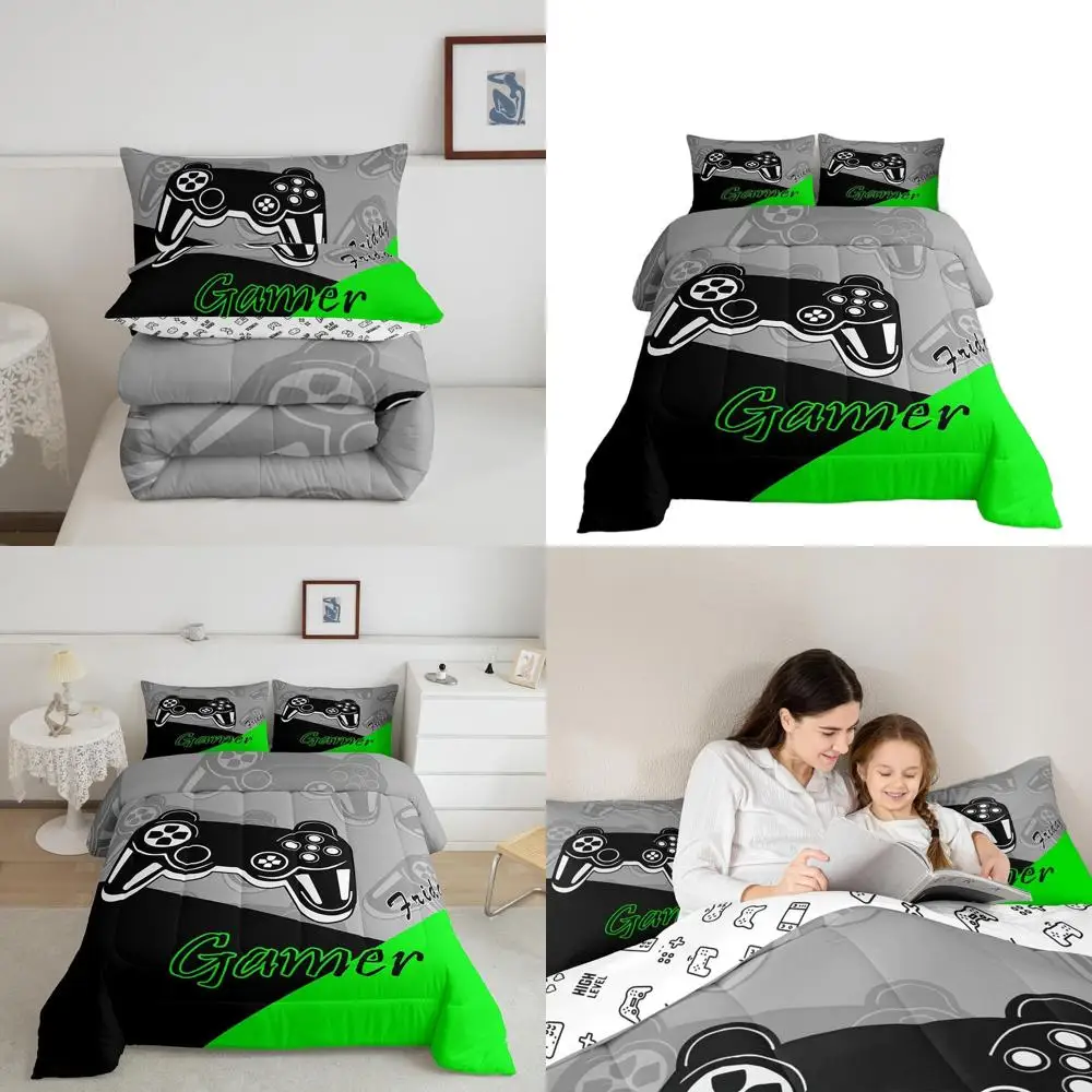 Набор игровых одеял зеленого размера Queen с 2 наволочками для мальчиков-подростков — тема контроллера видеоигр
Набор игровых одеял зеленого размера Queen с 2 наволочками для мальчиков-подростков — тема контроллера видеоигр