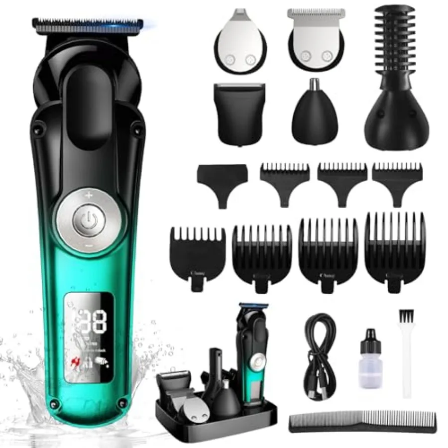 6 in 1 Professional Mens Grooming Kit for Mustache, Body, 17 Piece All-in-One Mens Grooming Kit and Hair Clipper, Nose, Ear, Bo
6 in 1 Professional Mens Grooming Kit for Mustache, Body, 17 Piece All-in-One Mens Grooming Kit and Hair Clipper, Nose, Ear, Bo