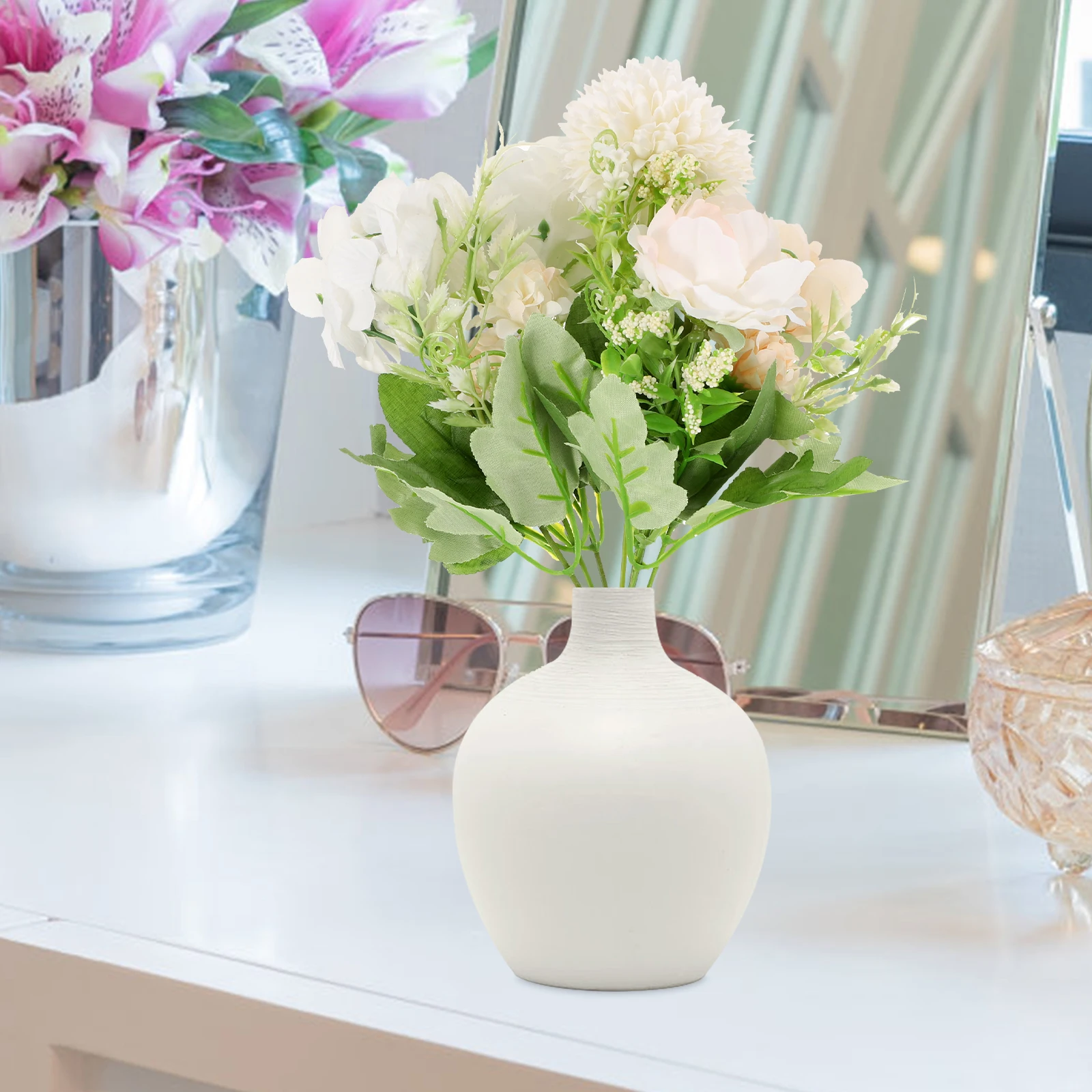 Artificial Flower Bouquet Realistic Mixed Bouquet Wedding Bridal Shower Table Arrangement Outdoor Decoration Flowers for Cakes
Artificial Flower Bouquet Realistic Mixed Bouquet Wedding Bridal Shower Table Arrangement Outdoor Decoration Flowers for Cakes