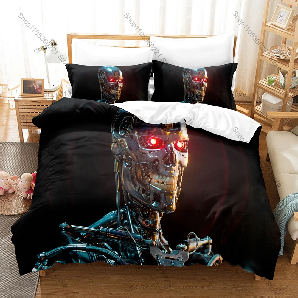 Popular Sci-fi Movie T-Terminator 3Pcs Bedding Set Printed Duvet Cover Pillowcase Soft Bed Sheet For Mens Bedroom Holiday Gift
Popular Sci-fi Movie T-Terminator 3Pcs Bedding Set Printed Duvet Cover Pillowcase Soft Bed Sheet For Mens Bedroom Holiday Gift