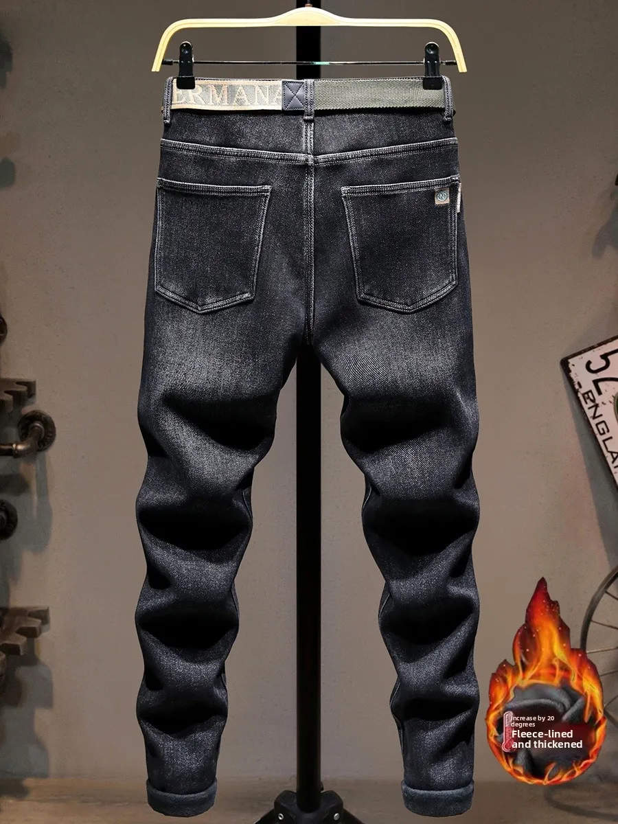 Мужские зимние утепленные джинсы с флисовой подкладкой, облегающие, повседневные, модные, эластичные, теплые, расклешенные, длинные брюки со средней талией на молнии
Мужские зимние утепленные джинсы с флисовой подкладкой, облегающие, повседневные, модные, эластичные, теплые, расклешенные, длинные брюки со средней талией на молнии