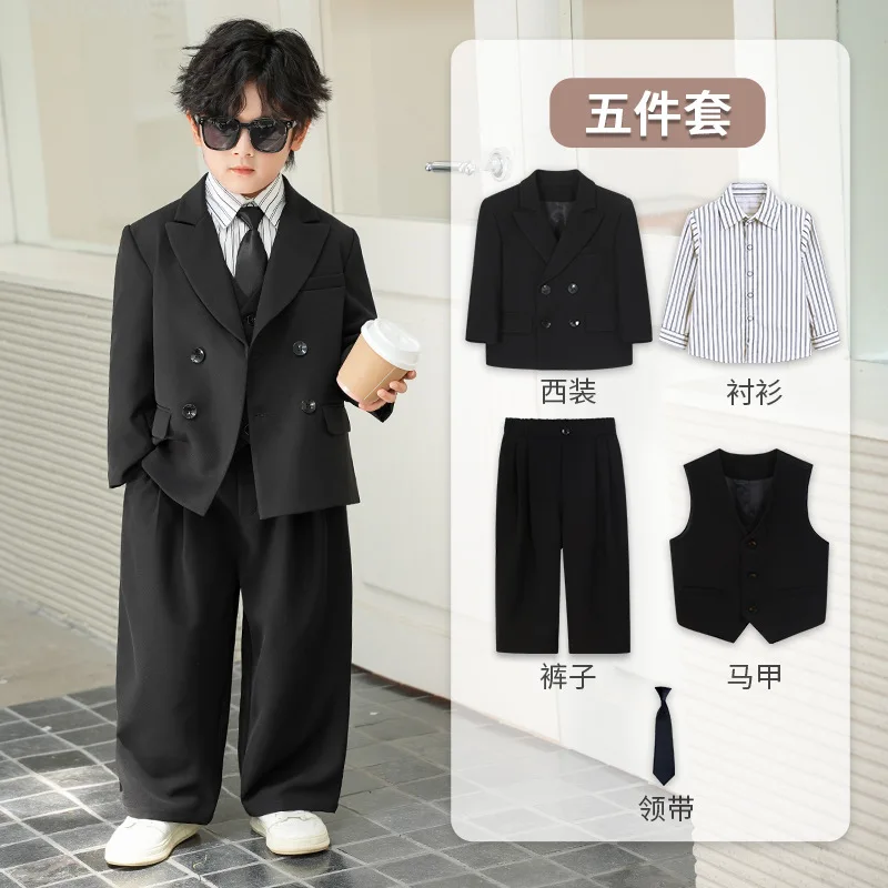 School Boys Double Breasted Blazer Suit Set with Wide Leg Pants Formal Streetwear Outfit for Kids Toddlers Wedding Birthday Part
School Boys Double Breasted Blazer Suit Set with Wide Leg Pants Formal Streetwear Outfit for Kids Toddlers Wedding Birthday Part