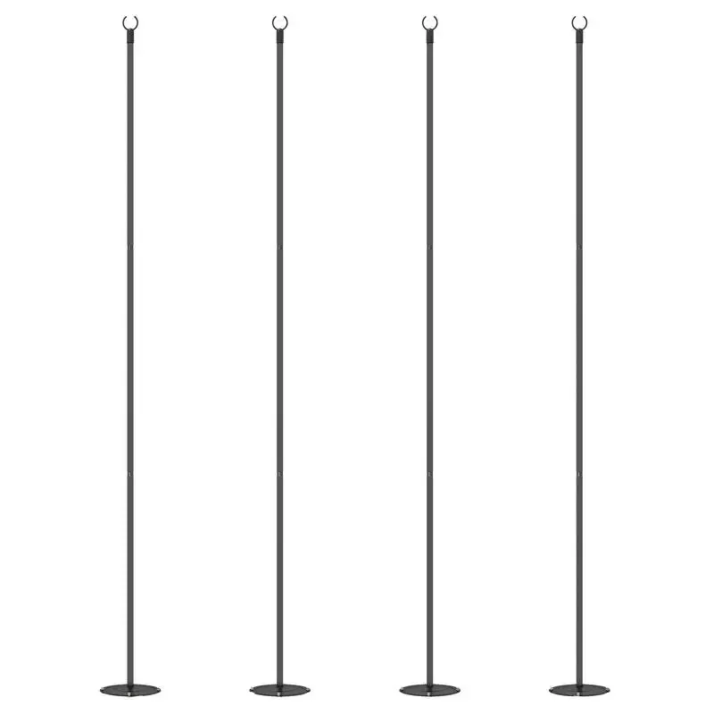 Outsunny 4 Pack of 8' String Light Poles, Steel Hanging Lighting Stand for Patio, Backyard, Deck, Wedding, Party, Black
Outsunny 4 Pack of 8' String Light Poles, Steel Hanging Lighting Stand for Patio, Backyard, Deck, Wedding, Party, Black