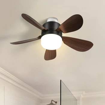 Sofucor Modern 16-Inch Ceiling Fan With LED DC Enclosed E27 Socket Ceiling Fan Light Remote Control