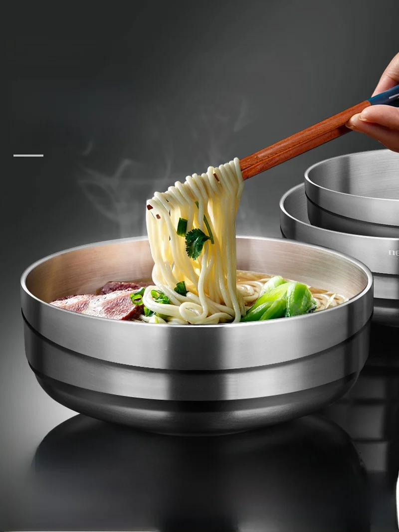 Large Size Food Grade Stainless Steel 304 Anti-Scalding Bowl Japanese Style Home Dining Utensils Soup Bowl Family Dinner
Large Size Food Grade Stainless Steel 304 Anti-Scalding Bowl Japanese Style Home Dining Utensils Soup Bowl Family Dinner