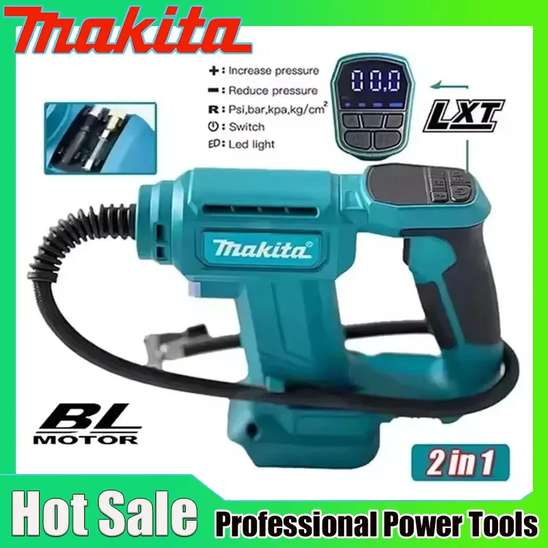 Makita Cordless 2 In 1 Air Pump Portable Car Tire Inflator Air Compressor Automatic Inflatable Pump Electric For 18V Battery
Makita Cordless 2 In 1 Air Pump Portable Car Tire Inflator Air Compressor Automatic Inflatable Pump Electric For 18V Battery