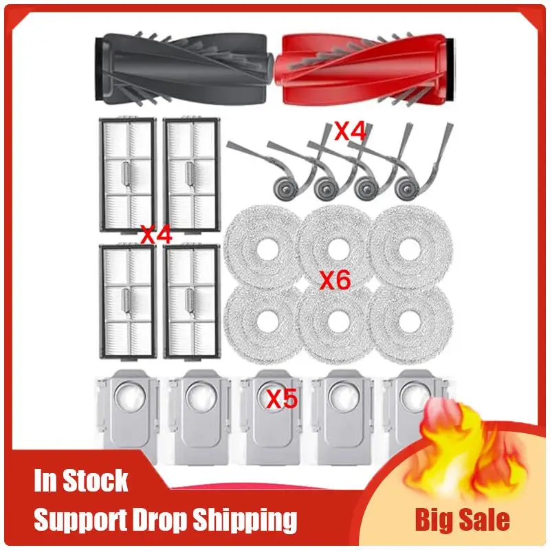 Top Deals Accessories For Roborock Saros 10R/G20S Ultra,2 Main Brushes 4 Side Brushes 5 Dust Bags 4 HEPA-Filters 6 Mop Pads
Top Deals Accessories For Roborock Saros 10R/G20S Ultra,2 Main Brushes 4 Side Brushes 5 Dust Bags 4 HEPA-Filters 6 Mop Pads