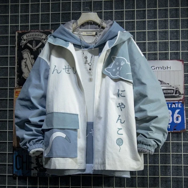 Patchwork Hoodies Fashion Anime Harajuku Male Sweatshirt 2025 Japanese Style Spring Autumn Men Hoodie Cute Cat Print
Patchwork Hoodies Fashion Anime Harajuku Male Sweatshirt 2025 Japanese Style Spring Autumn Men Hoodie Cute Cat Print