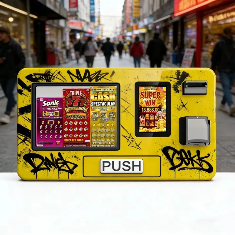Custom 24-hour Automatic Lottery Game Vending Machine, Available for Multiple Payment Methods, Retail Single Lottery Tickets
Custom 24-hour Automatic Lottery Game Vending Machine, Available for Multiple Payment Methods, Retail Single Lottery Tickets