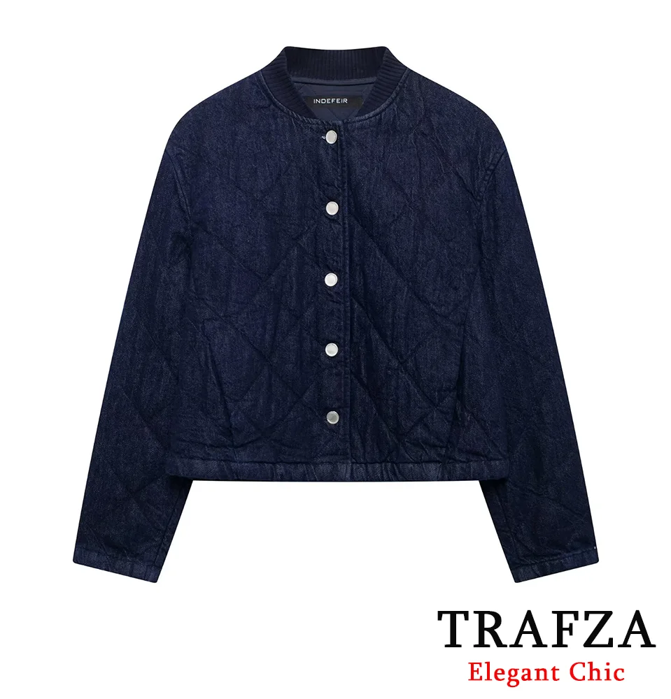 TRAFZA Women Fall Winter Padding Denim Jacket O-Neck Buttons Classic Denim Jacket Coat New 2024 Fashion Casual Jacket Coat
TRAFZA Women Fall Winter Padding Denim Jacket O-Neck Buttons Classic Denim Jacket Coat New 2024 Fashion Casual Jacket Coat