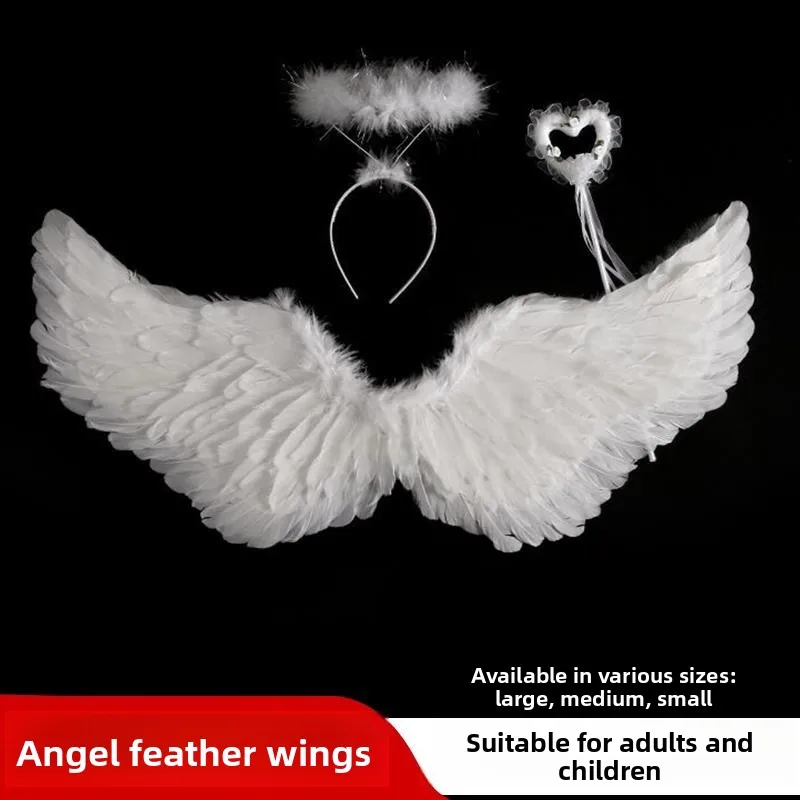 Angel Wings Costume Props White Feather Back Decoration Performance Party Supplies for Adults And Children's Cosplay
Angel Wings Costume Props White Feather Back Decoration Performance Party Supplies for Adults And Children's Cosplay