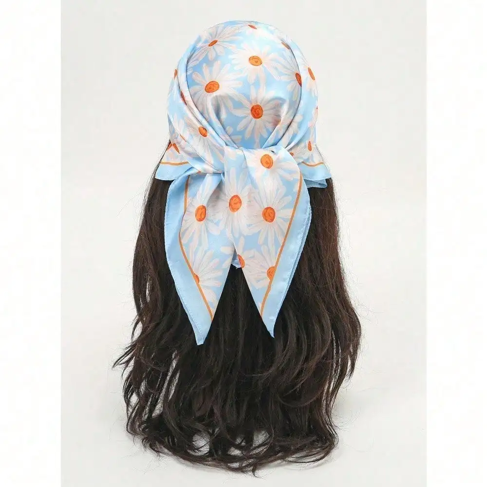 1pc Printed 90cm Square Scarf, New Fashion Headband/Waist Belt/Necktie, Women Versatile Bandana Hair Accessory Spring
1pc Printed 90cm Square Scarf, New Fashion Headband/Waist Belt/Necktie, Women Versatile Bandana Hair Accessory Spring