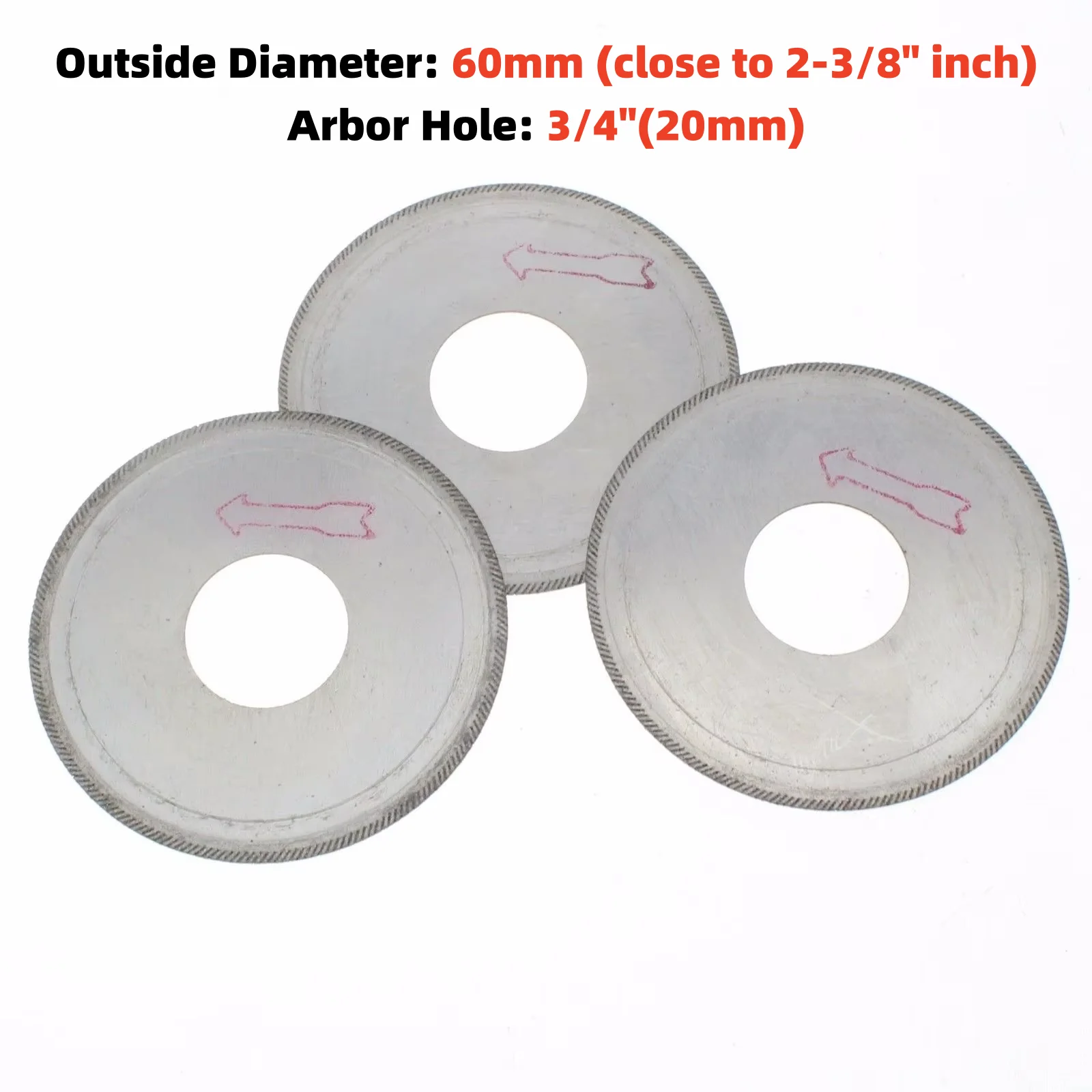 3Pcs 2-3/8" inch 60mm Super-Thin Diamond Lapidary Saw Blade Cutting Disc Jewelry Tool For Gemstone Glass Marble ILOVETOOL
3Pcs 2-3/8" inch 60mm Super-Thin Diamond Lapidary Saw Blade Cutting Disc Jewelry Tool For Gemstone Glass Marble ILOVETOOL