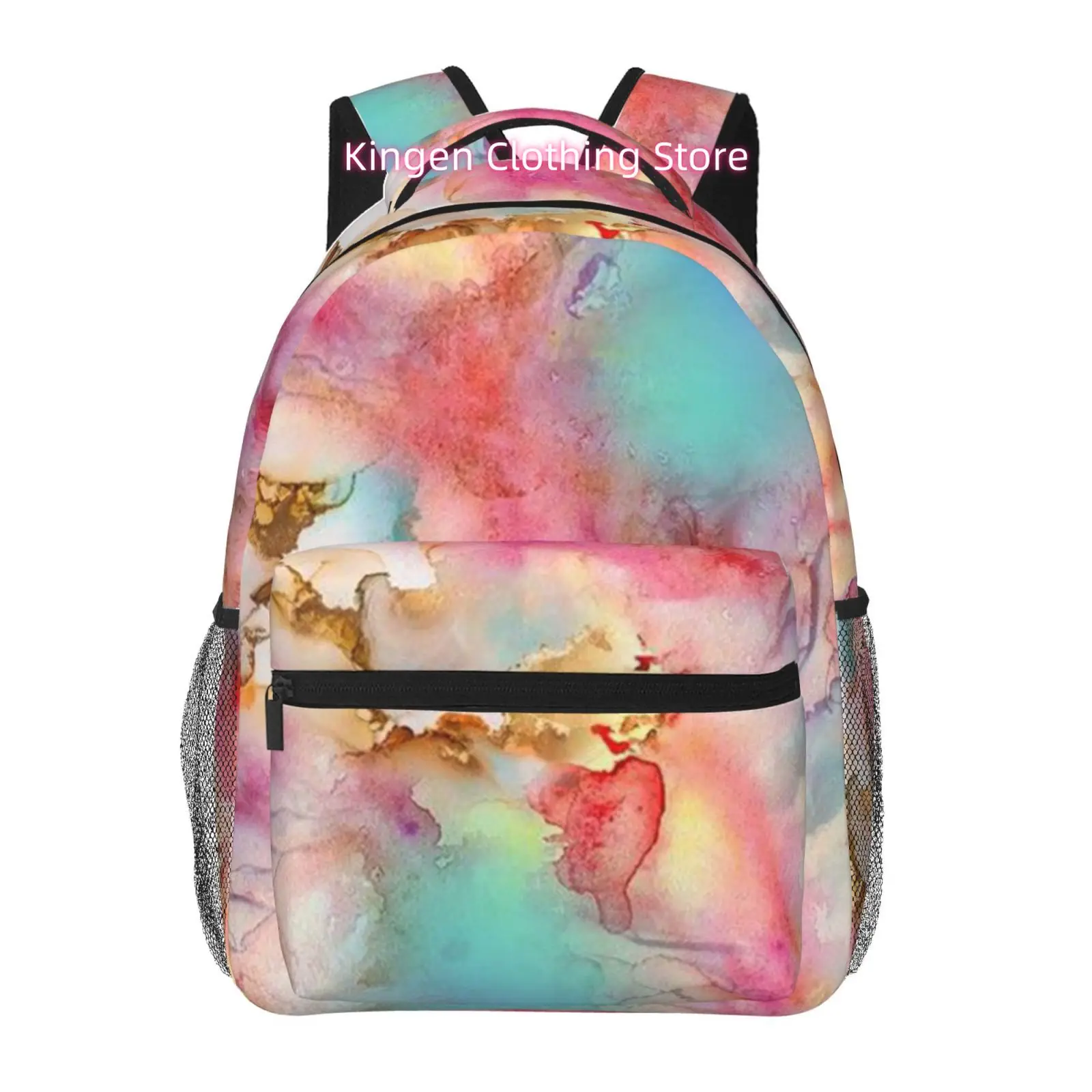 Pastel Rainbow Ink Wash Print Backpack - High Quality Oxford Cloth Bookbag with Adjustable Straps & Zipper Closure, Lightweight
Pastel Rainbow Ink Wash Print Backpack - High Quality Oxford Cloth Bookbag with Adjustable Straps & Zipper Closure, Lightweight