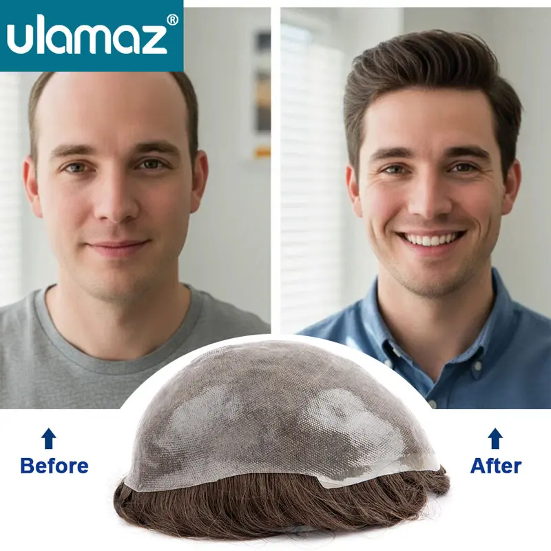 Capillary Male Hair Prosthesis 0.08-0.10mm Skin Wigs For Men Undetectable Men's Wig Natural Human Hair Toupee Man Hair System
Capillary Male Hair Prosthesis 0.08-0.10mm Skin Wigs For Men Undetectable Men's Wig Natural Human Hair Toupee Man Hair System