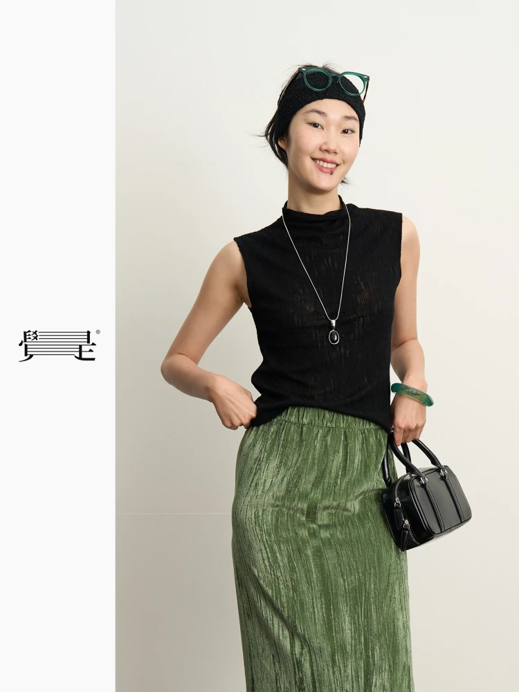 Original Design Bla Hollow out f High Collar Svel Wool Vest Women's Outerwear Pure Color Woolen Tank Top
Original Design Bla Hollow out f High Collar Svel Wool Vest Women's Outerwear Pure Color Woolen Tank Top