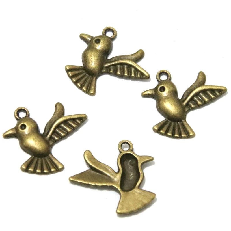 40Pcs Antique Bronze Plated Small Bird Charms For Jewelry Making 23*26MM Vintage Pendant DIY Accessories
40Pcs Antique Bronze Plated Small Bird Charms For Jewelry Making 23*26MM Vintage Pendant DIY Accessories