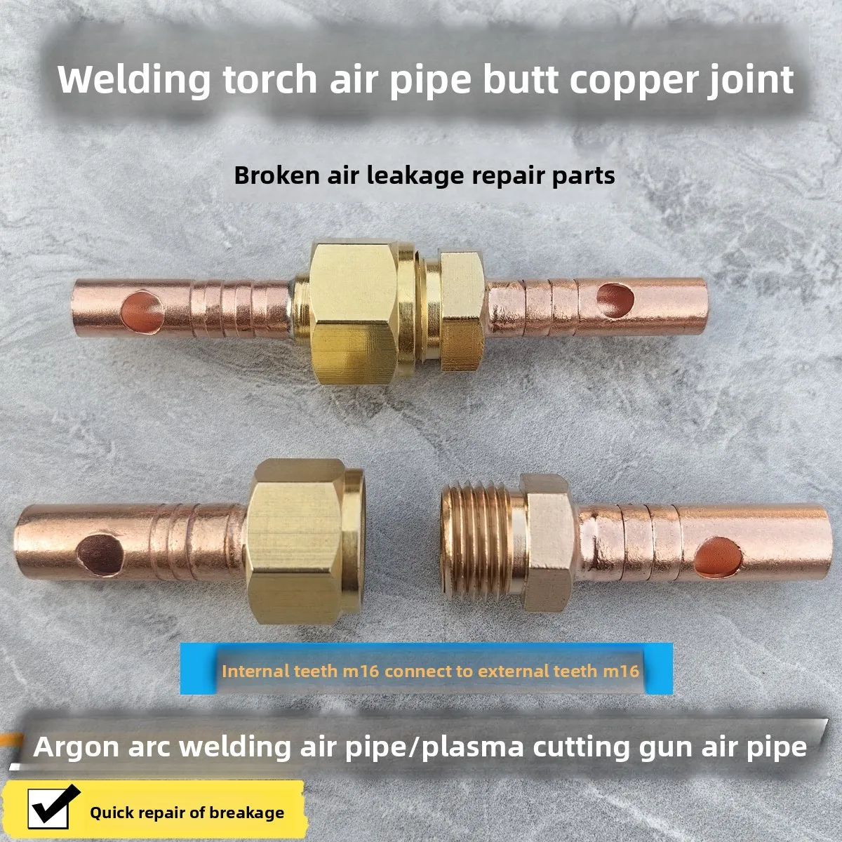 2Pcs Copper Hose Union Connector for TIG/Plasm a Torch – Replacement Repair Part for Air Leak & Broken Tube
2Pcs Copper Hose Union Connector for TIG/Plasm a Torch – Replacement Repair Part for Air Leak & Broken Tube